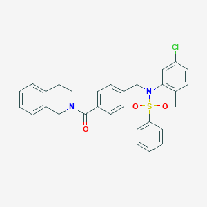 N-(5-chloro-2-methylphenyl)-N-[4-(3,4-dihydro-2(1H)-isoquinolinylcarbonyl)benzyl]benzenesulfonamide