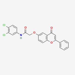 N-(3,4-dichlorophenyl)-2-[(4-oxo-2-phenyl-4H-chromen-6-yl)oxy]acetamide