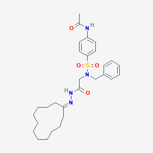 molecular formula C29H40N4O4S B421892 N-[4-({benzyl[2-(2-cyclododecylidenehydrazino)-2-oxoethyl]amino}sulfonyl)phenyl]acetamide 