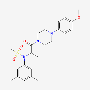 N-(3,5-dimethylphenyl)-N-{2-[4-(4-methoxyphenyl)-1-piperazinyl]-1-methyl-2-oxoethyl}methanesulfonamide