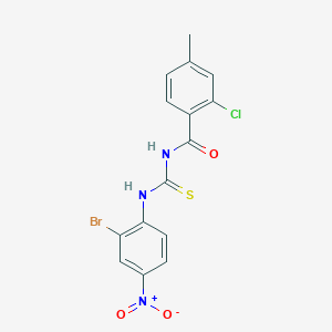 N-[(2-bromo-4-nitrophenyl)carbamothioyl]-2-chloro-4-methylbenzamide