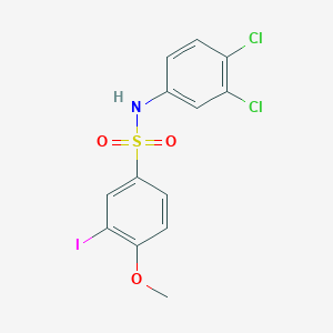 molecular formula C13H10Cl2INO3S B4218969 N-(3,4-dichlorophenyl)-3-iodo-4-methoxybenzenesulfonamide 