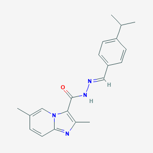 molecular formula C20H22N4O B421897 N'-(4-isopropylbenzylidene)-2,6-dimethylimidazo[1,2-a]pyridine-3-carbohydrazide 