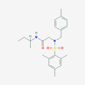 molecular formula C23H32N2O3S B4218982 N~1~-(sec-butyl)-N~2~-(mesitylsulfonyl)-N~2~-(4-methylbenzyl)glycinamide 