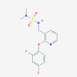 molecular formula C14H15F2N3O3S B4219008 N'-{[2-(2,4-difluorophenoxy)-3-pyridinyl]methyl}-N,N-dimethylsulfamide 