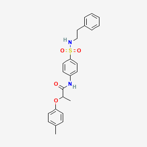 molecular formula C24H26N2O4S B4219019 2-(4-methylphenoxy)-N-(4-{[(2-phenylethyl)amino]sulfonyl}phenyl)propanamide 