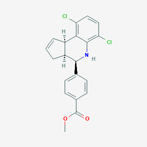 molecular formula C20H17Cl2NO2 B421902 methyl 4-(6,9-dichloro-3a,4,5,9b-tetrahydro-3H-cyclopenta[c]quinolin-4-yl)benzoate 
