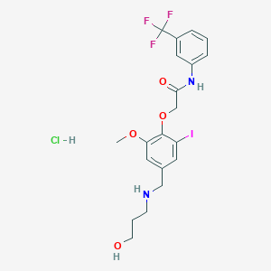 2-(4-{[(3-hydroxypropyl)amino]methyl}-2-iodo-6-methoxyphenoxy)-N-[3-(trifluoromethyl)phenyl]acetamide hydrochloride