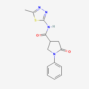 N-(5-methyl-1,3,4-thiadiazol-2-yl)-5-oxo-1-phenylpyrrolidine-3-carboxamide