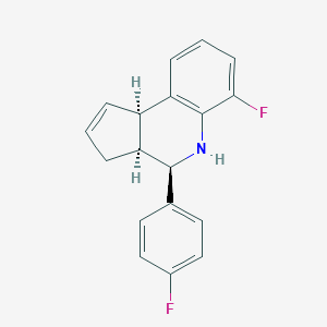molecular formula C18H15F2N B421905 (3aS,4R,9bR)-6-fluoro-4-(4-fluorophenyl)-3a,4,5,9b-tetrahydro-3H-cyclopenta[c]quinoline 