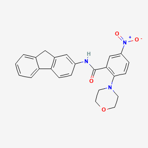 molecular formula C24H21N3O4 B4219069 N-9H-fluoren-2-yl-2-(4-morpholinyl)-5-nitrobenzamide 