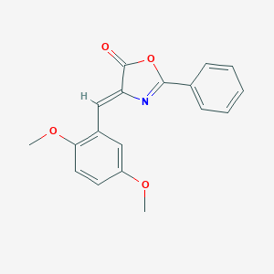 molecular formula C18H15NO4 B421907 4-(2,5-Dimethoxy-benzylidene)-2-phenyl-4H-oxazol-5-one 