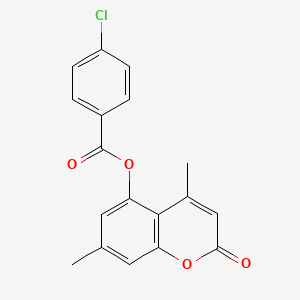 4,7-dimethyl-2-oxo-2H-chromen-5-yl 4-chlorobenzoate