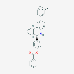 molecular formula C35H35NO2 B421908 4-[8-(1-adamantyl)-3a,4,5,9b-tetrahydro-3H-cyclopenta[c]quinolin-4-yl]phenyl benzoate 