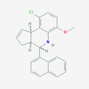 molecular formula C23H20ClNO B421910 9-chloro-4-(1-naphthyl)-3a,4,5,9b-tetrahydro-3H-cyclopenta[c]quinolin-6-yl methyl ether 