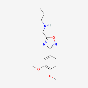 N-[[3-(3,4-dimethoxyphenyl)-1,2,4-oxadiazol-5-yl]methyl]propan-1-amine