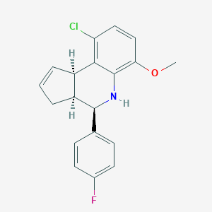 molecular formula C19H17ClFNO B421911 (3aS,4R,9bR)-9-chloro-4-(4-fluorophenyl)-6-methoxy-3a,4,5,9b-tetrahydro-3H-cyclopenta[c]quinoline 