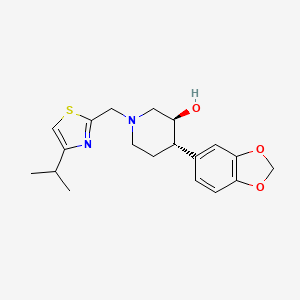 molecular formula C19H24N2O3S B4219121 (3S*,4S*)-4-(1,3-benzodioxol-5-yl)-1-[(4-isopropyl-1,3-thiazol-2-yl)methyl]piperidin-3-ol 