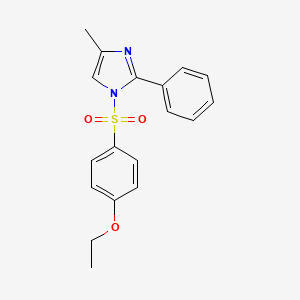 molecular formula C18H18N2O3S B4219125 1-[(4-Ethoxyphenyl)sulfonyl]-4-methyl-2-phenylimidazole 