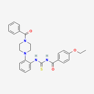 4-ethoxy-N-({2-[4-(phenylcarbonyl)piperazin-1-yl]phenyl}carbamothioyl)benzamide