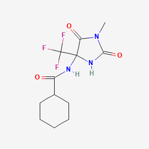 N-[1-methyl-2,5-dioxo-4-(trifluoromethyl)imidazolidin-4-yl]cyclohexanecarboxamide