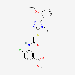 methyl 4-chloro-3-[({[5-(2-ethoxyphenyl)-4-ethyl-4H-1,2,4-triazol-3-yl]thio}acetyl)amino]benzoate