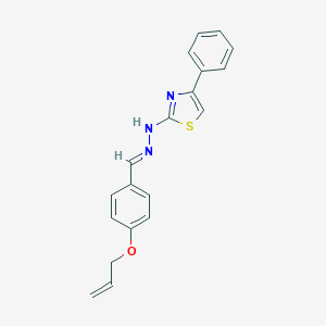 molecular formula C19H17N3OS B421917 4-(Allyloxy)benzaldehyde (4-phenyl-1,3-thiazol-2-yl)hydrazone 