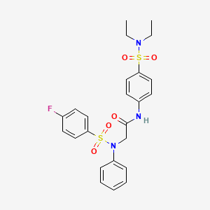 N~1~-{4-[(diethylamino)sulfonyl]phenyl}-N~2~-[(4-fluorophenyl)sulfonyl]-N~2~-phenylglycinamide