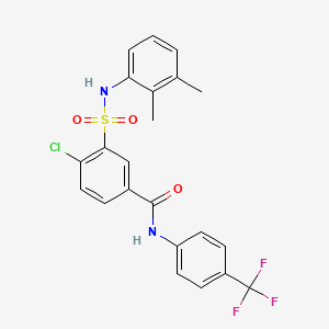 4-chloro-3-[(2,3-dimethylphenyl)sulfamoyl]-N-[4-(trifluoromethyl)phenyl]benzamide