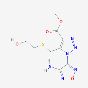 methyl 1-(4-amino-1,2,5-oxadiazol-3-yl)-5-{[(2-hydroxyethyl)thio]methyl}-1H-1,2,3-triazole-4-carboxylate