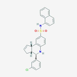 molecular formula C28H23ClN2O2S B421927 4-(3-chlorophenyl)-N-(1-naphthyl)-3a,4,5,9b-tetrahydro-3H-cyclopenta[c]quinoline-8-sulfonamide 