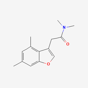 molecular formula C14H17NO2 B4219288 2-(4,6-dimethyl-1-benzofuran-3-yl)-N,N-dimethylacetamide 