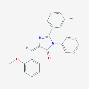 molecular formula C24H20N2O2 B421929 5-(2-methoxybenzylidene)-2-(3-methylphenyl)-3-phenyl-3,5-dihydro-4H-imidazol-4-one 