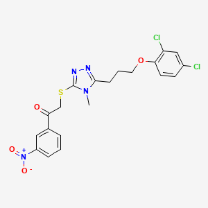 2-({5-[3-(2,4-dichlorophenoxy)propyl]-4-methyl-4H-1,2,4-triazol-3-yl}sulfanyl)-1-(3-nitrophenyl)ethanone