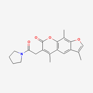 molecular formula C20H21NO4 B4219298 3,5,9-trimethyl-6-[2-oxo-2-(pyrrolidin-1-yl)ethyl]-7H-furo[3,2-g]chromen-7-one 