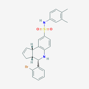 molecular formula C26H25BrN2O2S B421930 4-(2-bromophenyl)-N-(3,4-dimethylphenyl)-3a,4,5,9b-tetrahydro-3H-cyclopenta[c]quinoline-8-sulfonamide 