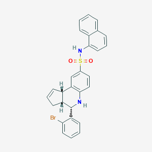 molecular formula C28H23BrN2O2S B421934 4-(2-bromophenyl)-N-(1-naphthyl)-3a,4,5,9b-tetrahydro-3H-cyclopenta[c]quinoline-8-sulfonamide 