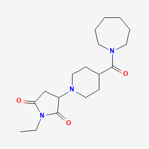 3-[4-(1-AZEPANYLCARBONYL)PIPERIDINO]-1-ETHYLDIHYDRO-1H-PYRROLE-2,5-DIONE