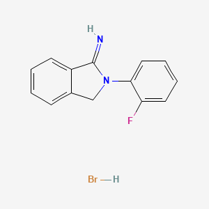 2-(2-fluorophenyl)-3H-isoindol-1-imine;hydrobromide