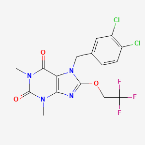 7-(3,4-dichlorobenzyl)-1,3-dimethyl-8-(2,2,2-trifluoroethoxy)-3,7-dihydro-1H-purine-2,6-dione