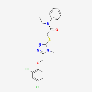 2-({5-[(2,4-dichlorophenoxy)methyl]-4-methyl-4H-1,2,4-triazol-3-yl}thio)-N-ethyl-N-phenylacetamide