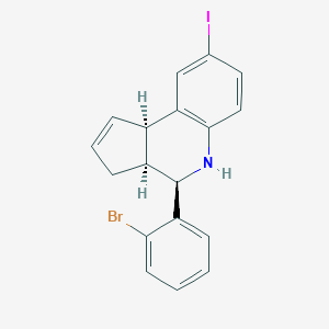 molecular formula C18H15BrIN B421940 4-(2-bromophenyl)-8-iodo-3a,4,5,9b-tetrahydro-3H-cyclopenta[c]quinoline 