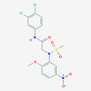 N~1~-(3,4-dichlorophenyl)-N~2~-(2-methoxy-5-nitrophenyl)-N~2~-(methylsulfonyl)glycinamide