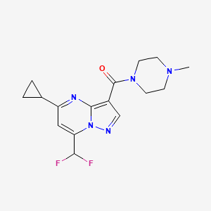 5-cyclopropyl-7-(difluoromethyl)-3-[(4-methyl-1-piperazinyl)carbonyl]pyrazolo[1,5-a]pyrimidine