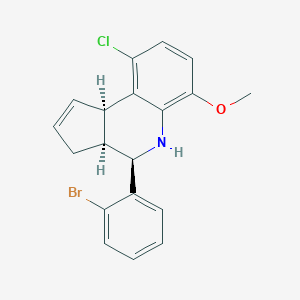 molecular formula C19H17BrClNO B421946 4-(2-bromophenyl)-9-chloro-6-methoxy-3a,4,5,9b-tetrahydro-3H-cyclopenta[c]quinoline 