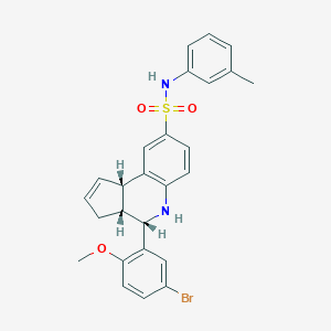 molecular formula C26H25BrN2O3S B421947 4-(5-bromo-2-methoxyphenyl)-N-(3-methylphenyl)-3a,4,5,9b-tetrahydro-3H-cyclopenta[c]quinoline-8-sulfonamide 