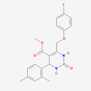 molecular formula C21H21FN2O4 B4219477 Methyl 4-(2,4-dimethylphenyl)-6-[(4-fluorophenoxy)methyl]-2-oxo-1,2,3,4-tetrahydropyrimidine-5-carboxylate 