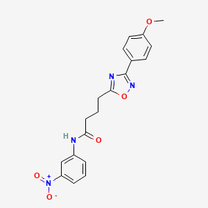 molecular formula C19H18N4O5 B4219491 4-[3-(4-methoxyphenyl)-1,2,4-oxadiazol-5-yl]-N-(3-nitrophenyl)butanamide 