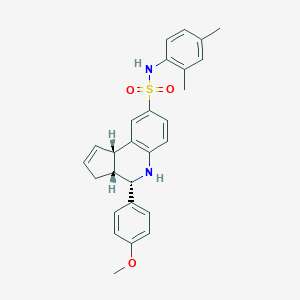 molecular formula C27H28N2O3S B421950 (3aR,4S,9bS)-N-(2,4-dimethylphenyl)-4-(4-methoxyphenyl)-3a,4,5,9b-tetrahydro-3H-cyclopenta[c]quinoline-8-sulfonamide 