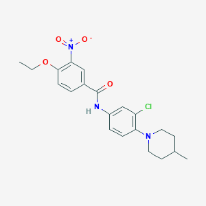 N-[3-chloro-4-(4-methyl-1-piperidinyl)phenyl]-4-ethoxy-3-nitrobenzamide